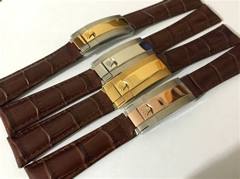 rolex in leather strap|best leather straps for rolex.